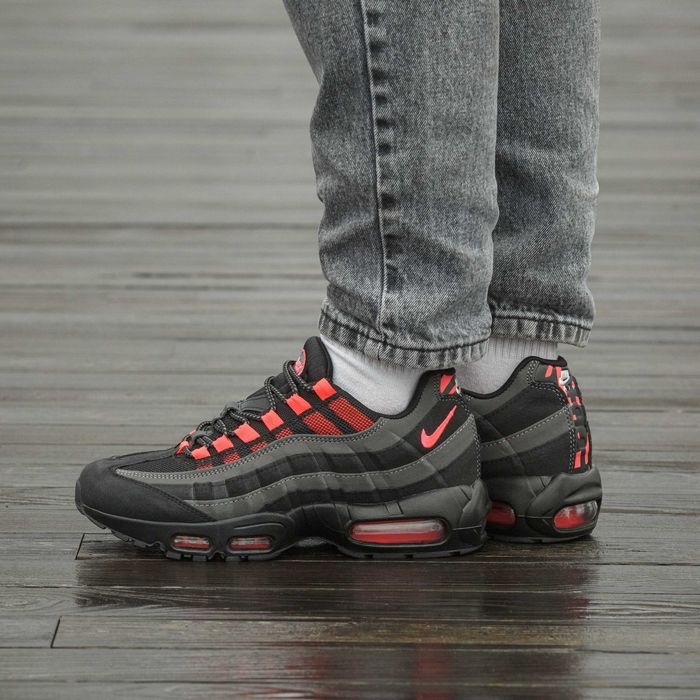 !SALE! Nike Air Max 95 Black Laser Crimson 40 41 42 43 44 45 найк аир макс