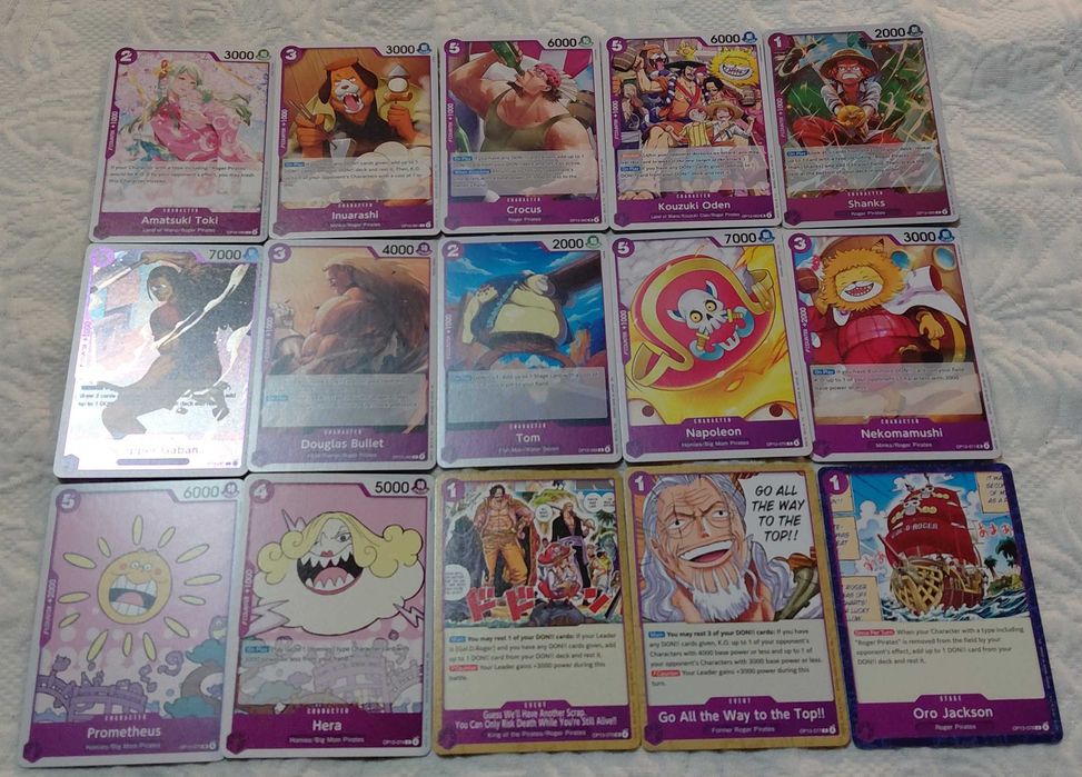 89 cartas one piece tcg op13
