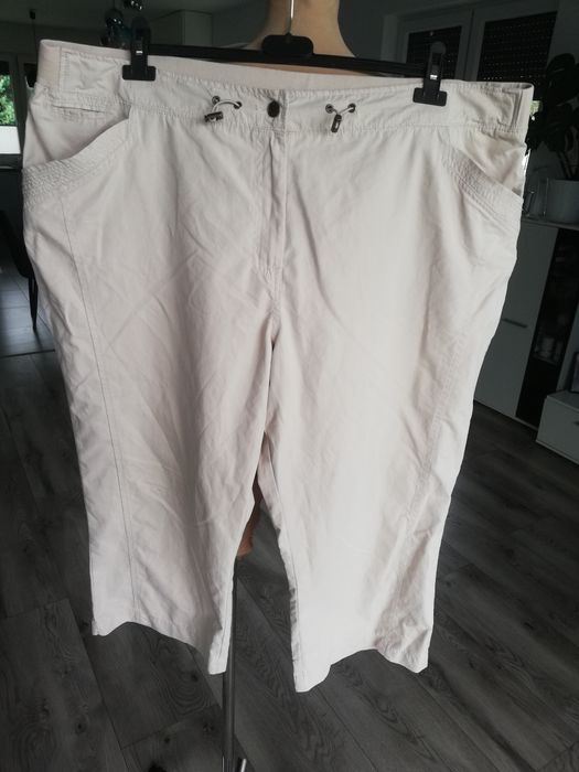 R. 54 56 plus size rybaczki damskie beżowe