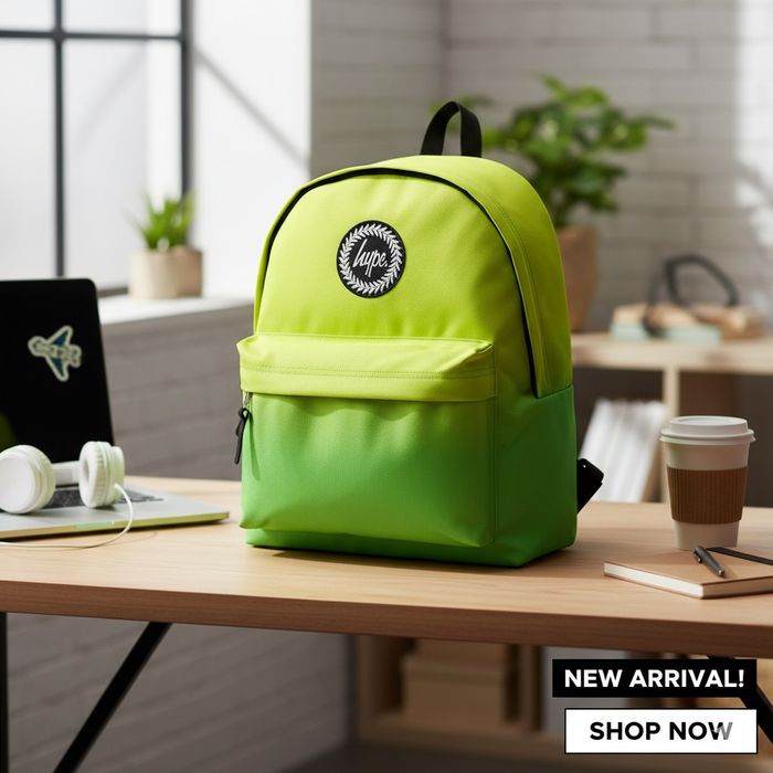 Рюкзак Hype, зелено-жовтий градієнт, у відмінному стані