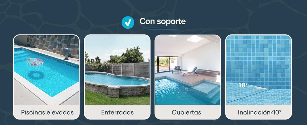 Robot aspirador de piscina com aplicação, recolha sem gancho