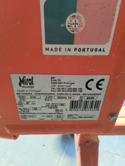 Betoneira Miral B165