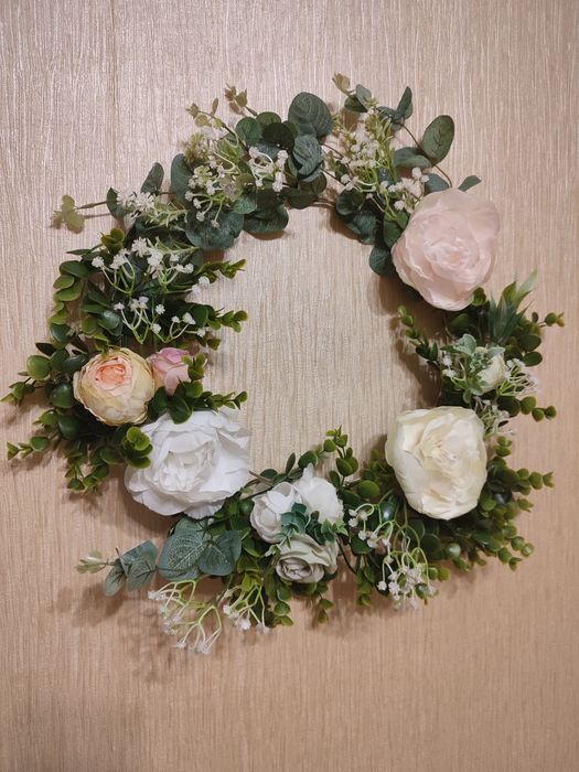 Весільний декор ручної роботи,декор з квітами для фотозони, вінок