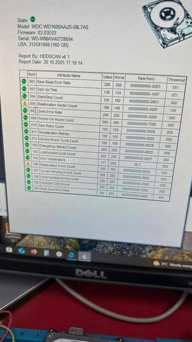 WD 160GB (WD1600AAJS) Seagate Barracuda 160GB (ST3160815AS)