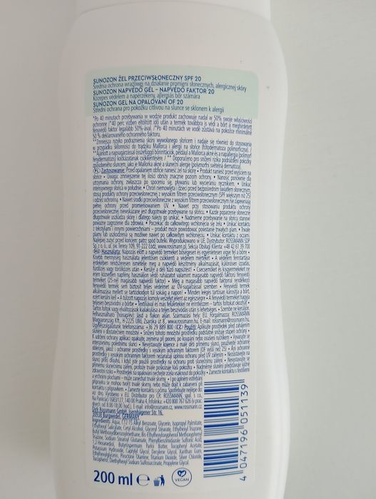 Sunozon Sun Ozon Med Mleczko Do Opalania Spf20.
Sunozon Med. Żel przec
