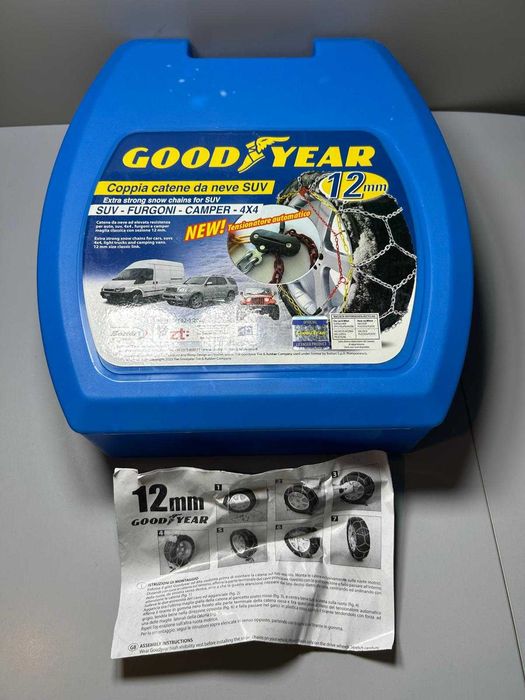 Łańcuchy śniegowe goodyear g12 12 mm suv 4x4 tuv gs