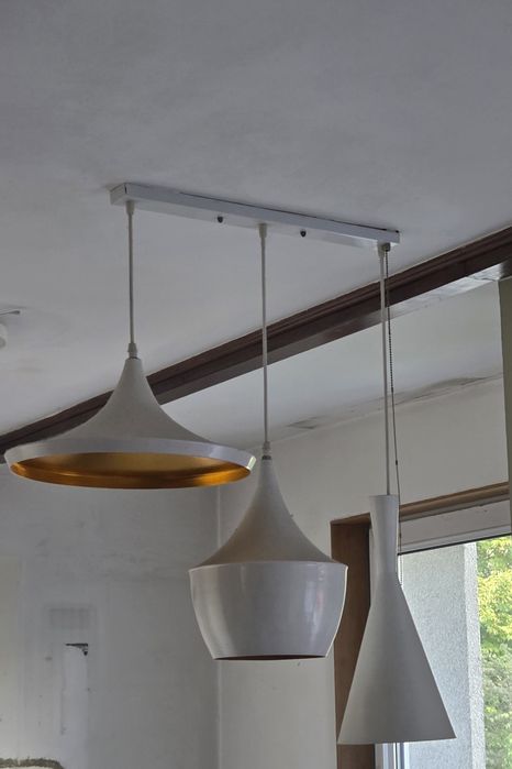 Potrójna Lampa Wisząca Loft  Biała  FOGGI