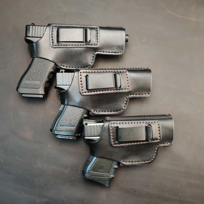 Шкіряна кобура для Glock зі скобою, кобура на Glock, кобура на Глок GLOCK 19, GLOCK 17, GLOCK 26, GLOCK 29, GLOCK 43 X, GLOCK 45, GLOCK 47, GLOCK 48