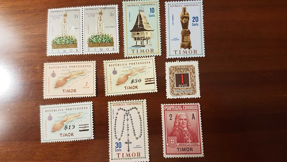 10 Selos de Timor Português Novos