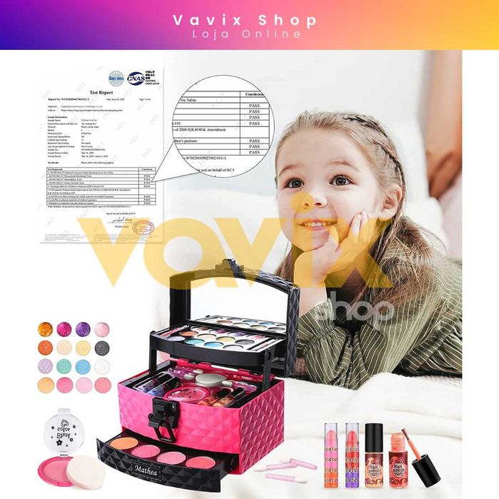 Conjunto Maquilhagem para Meninas com 30 Peças