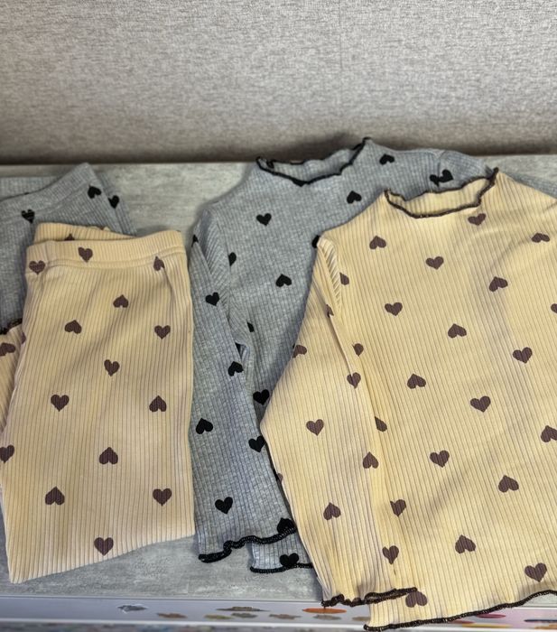 Легкий комплект у рубчик,лосини і лонгслів 92р