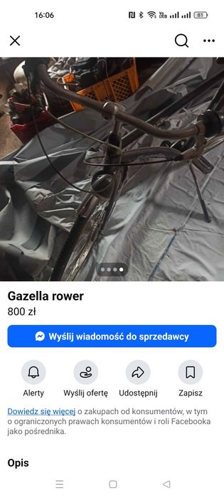 Rower męski gazella super stan
