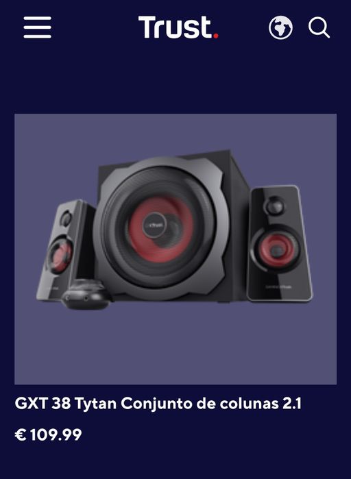 Colunas Som GTX 38 Tytan