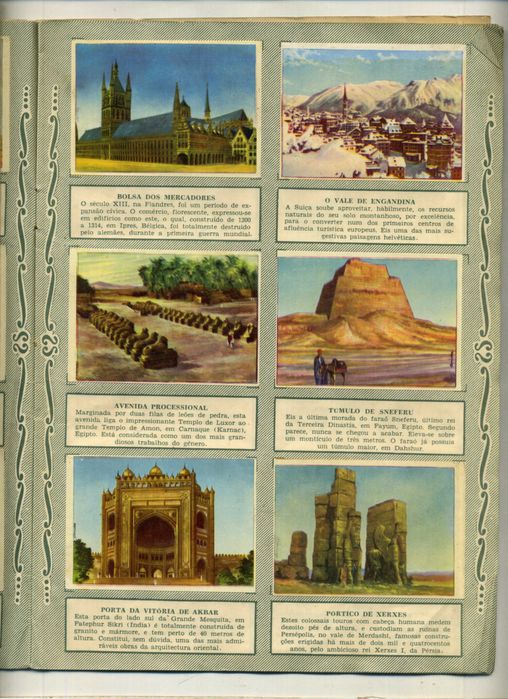 Cadernetas Maravilhas do Mundo Album I + II, completas