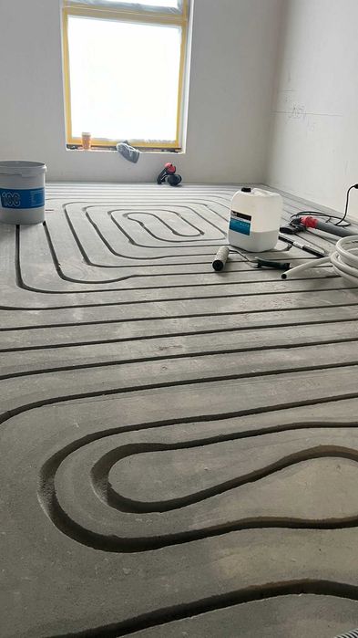 Frezowanie wylewek pod ogrzewanie podłogowe/ogrzewanie podłogowe