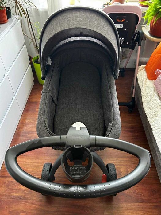 Візок коляска 2 в 1 Stokke Explory v5 колір сірий меланж