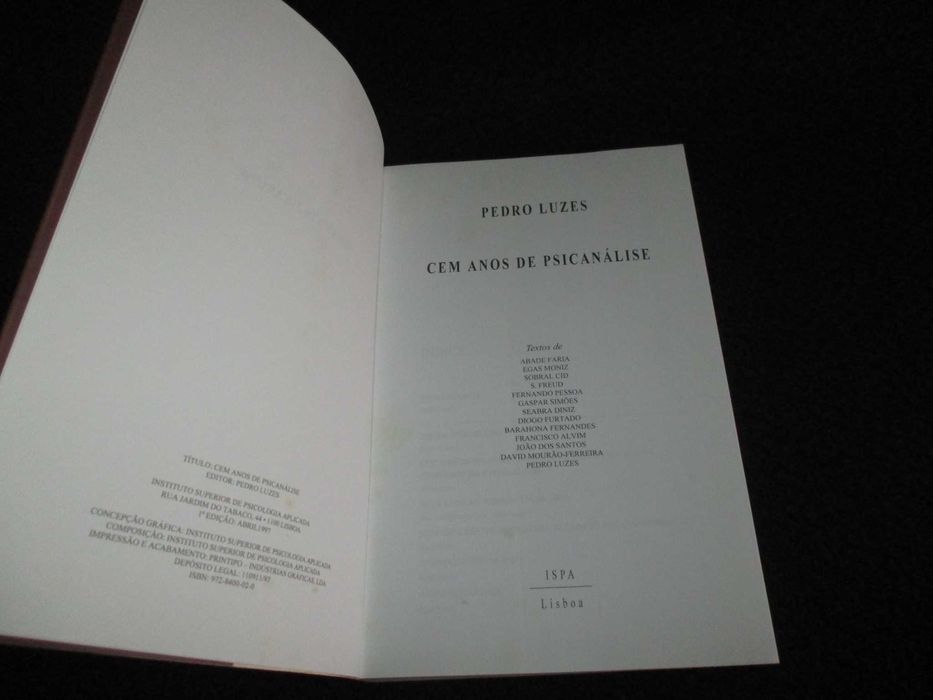 Livro Cem Anos de Psicanálise Pedro Luzes 1ª edição 1997