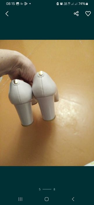 Туфлі 37розмір, шкіряні, відтінок пудра,    б/у