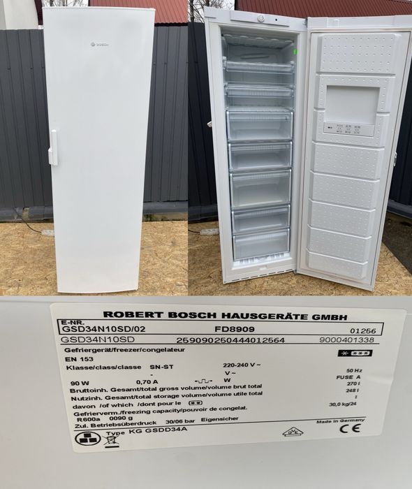 Морозильна камера Bosch, 185 см, Крапельна система охолодження!