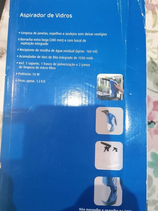 Aspirador de vidros novo em caixa