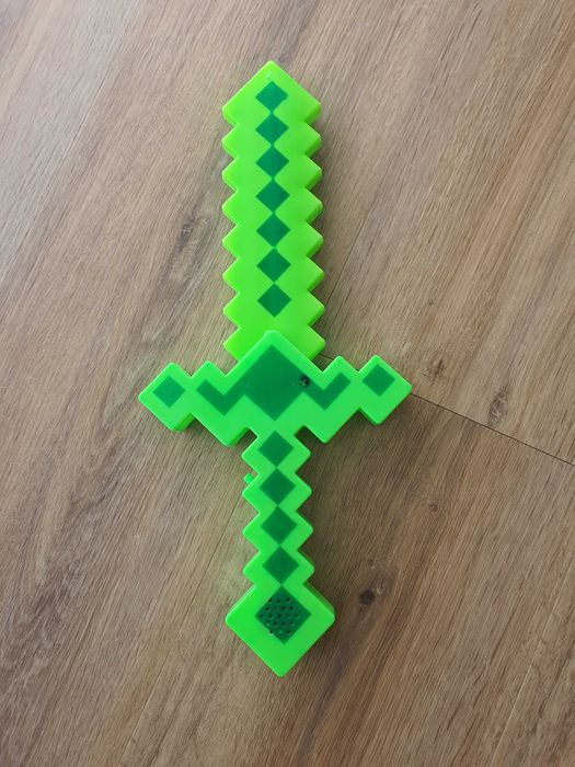 MIECZ Diamentowy jak Minecraft LED DZWIĘK zabawka ŚWIECĄCY GRAJ