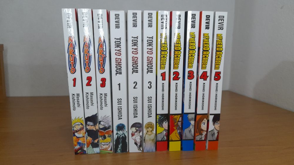 Mangas - Naruto, Tokyo Ghoul e My Hero Academia