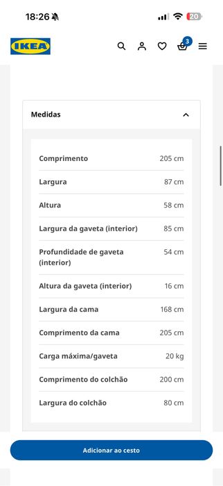 Cama ikea com gavetao