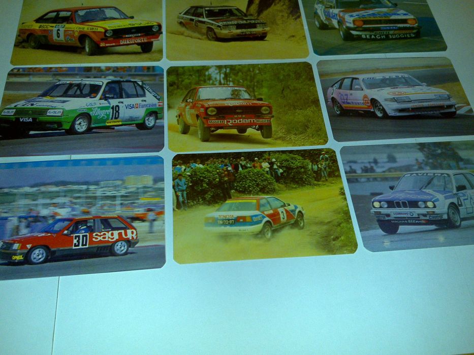rallyes e velocidade 85-2ªsérie (12 calendários) coleção completa 1986