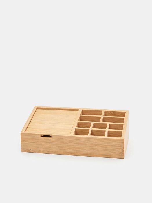 Органайзер для столу з дзеркалом з бамбуку