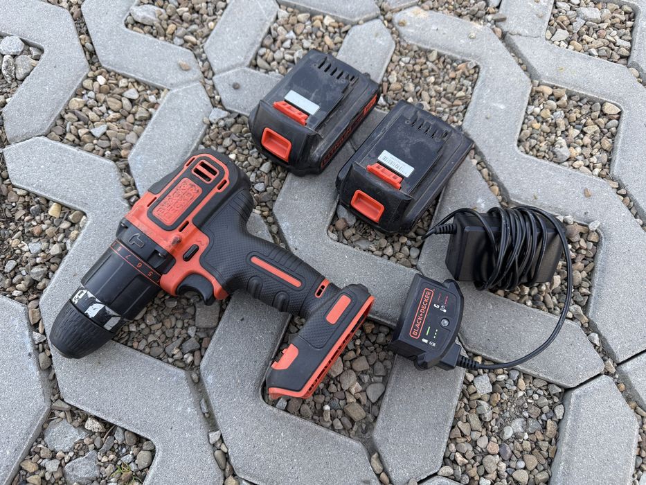 Wiertarko Wkrętarka Black Decker Komplet Ładowarka 2x Akumulator 1.5AH