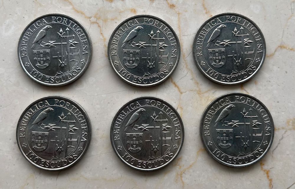 Lote 6 moedas 100 escudos 1995 Comemorativas D. António Prior do Crato