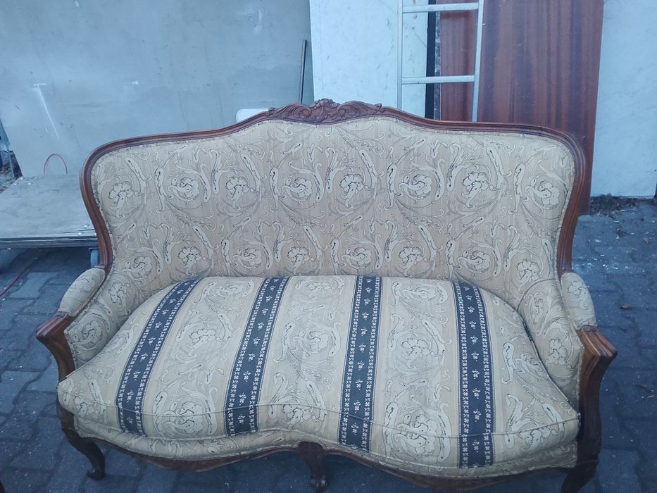 Piękny komplet sofa 2 ka i 2 fotele Ludwikowskie