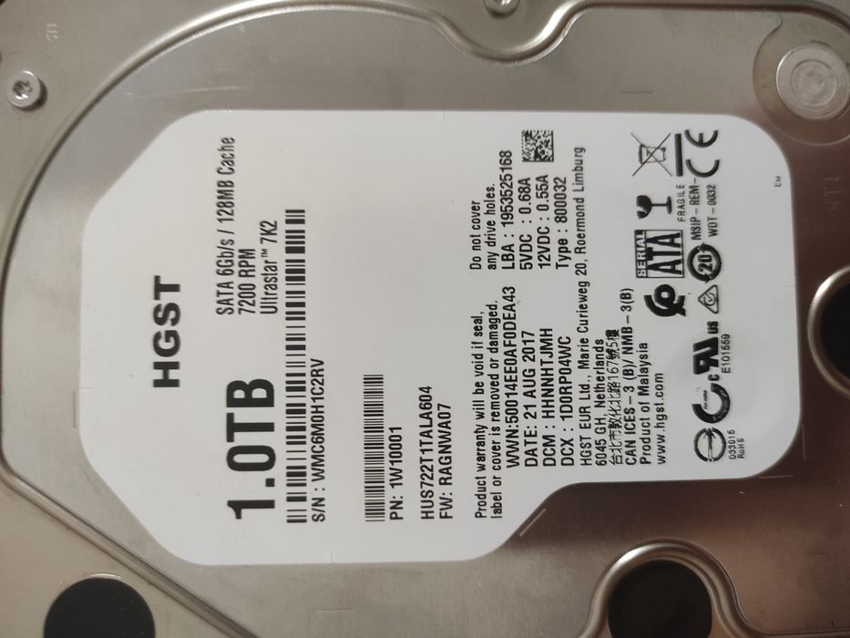 Жесткий диск  HGST 3.5 1000GB HITACHI 1TB