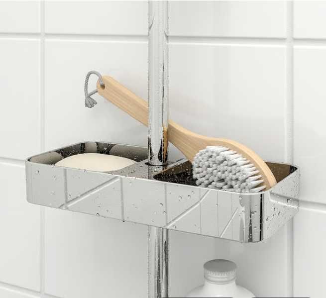 Półka prysznicowa, chrom, 25x4 cm, BROGRUND