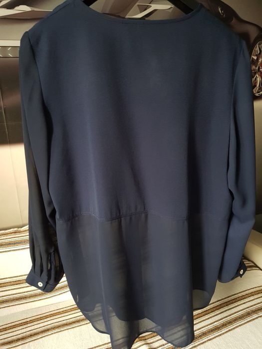 Letnia koszula  48 4XLz wiskozy  bluzka granatowa