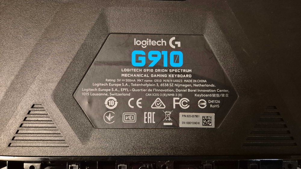 Клавіатура ігрова Logitech G910 Orion Spectrum поклавішно запчастини