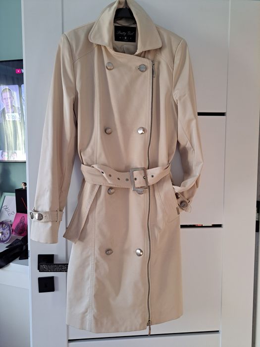 Płaszcz trencz prochowiec damski M