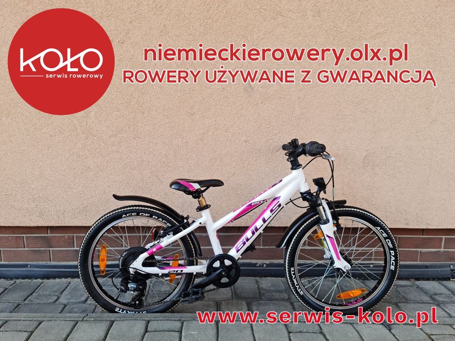 Rower dziecięcy dziewczęcy BULLS koła 20 SHIMANO aluminium rabat WYSYŁ
