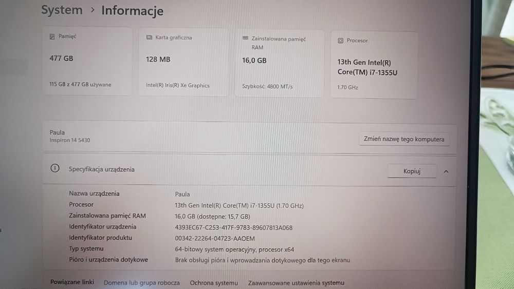 Laptop Dell Inspiron 5430 14"