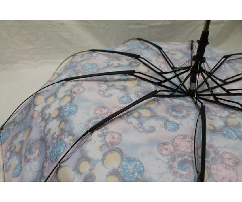Женские зонты 10 спиц антиветер полуавтомат карбон атлас сатин новые