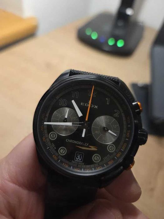 Zegarek kwarcowy EDOX, szafir, chronograf, super stan! okazja!!!