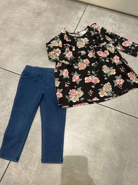 Sukienka i leginsy H&m i Reserved