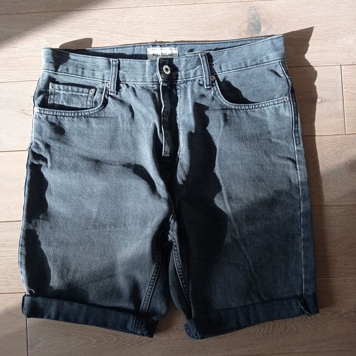 Oryginalne krótkie spodnie jeansowe PULL&BEAR pas 45cm