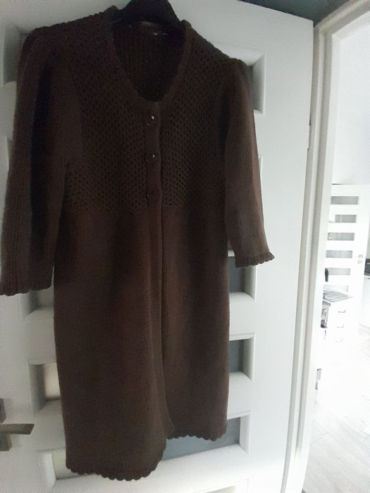 Długi sweter ciepły kardigan  L / XL