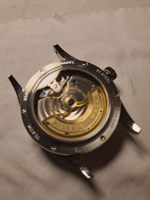 Relógio automático Boderry vintage vidro safira 38mm NOVO