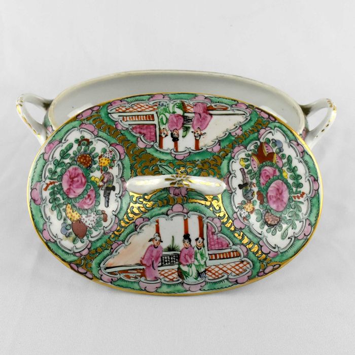 Terrina porcelana da China, decoração Mandarim, circa 1960