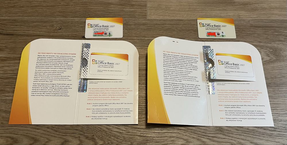 Microsoft Office Basic 2007 komplet licencyjny