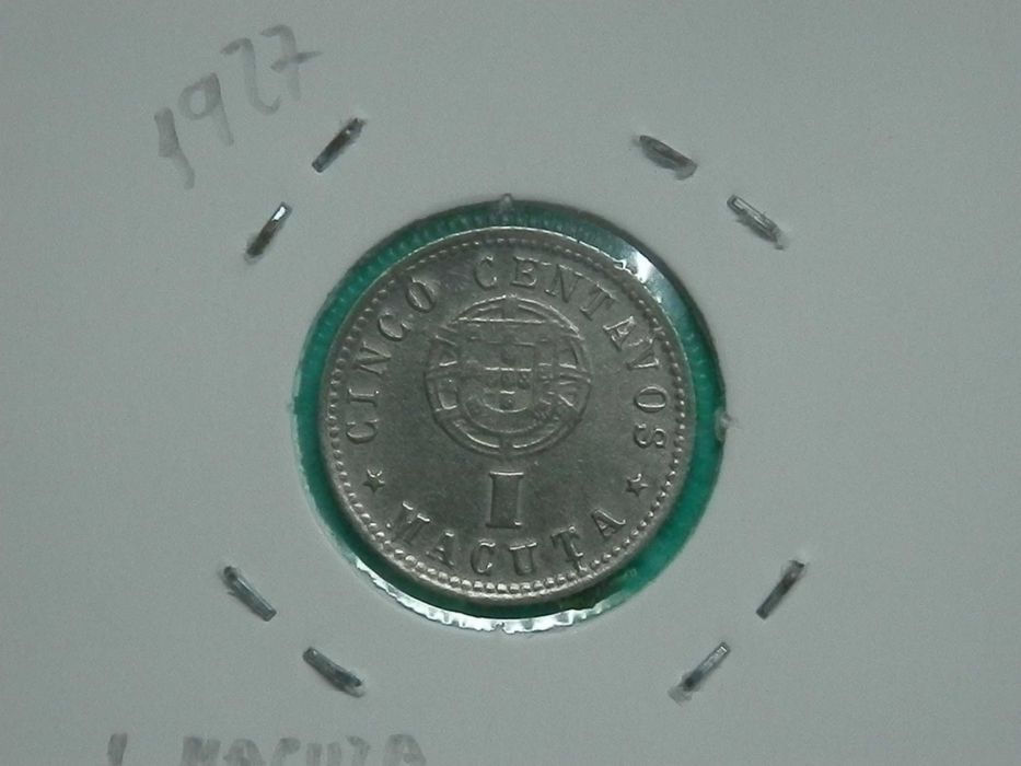 1235 - Angola: I Macuta (5 centavos) 1927 alpaca, por 6,00