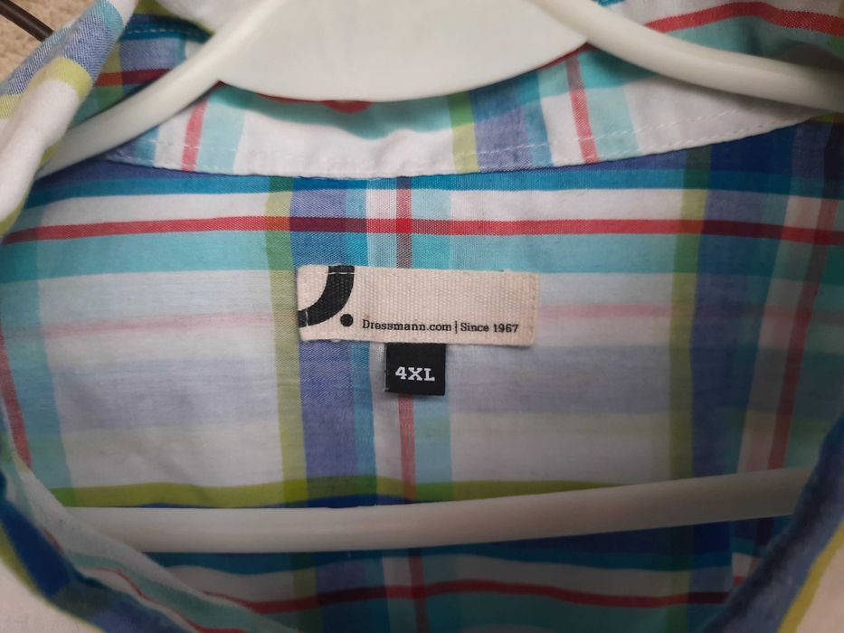 Koszula męska letnia, krótki rękaw. 4XL. Bardzo duża. Jak nowa