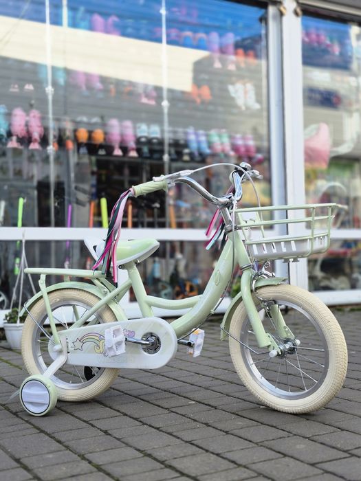 Велосипед для дівчаток 14 та 16 Колеса  Стрічки у подарунок